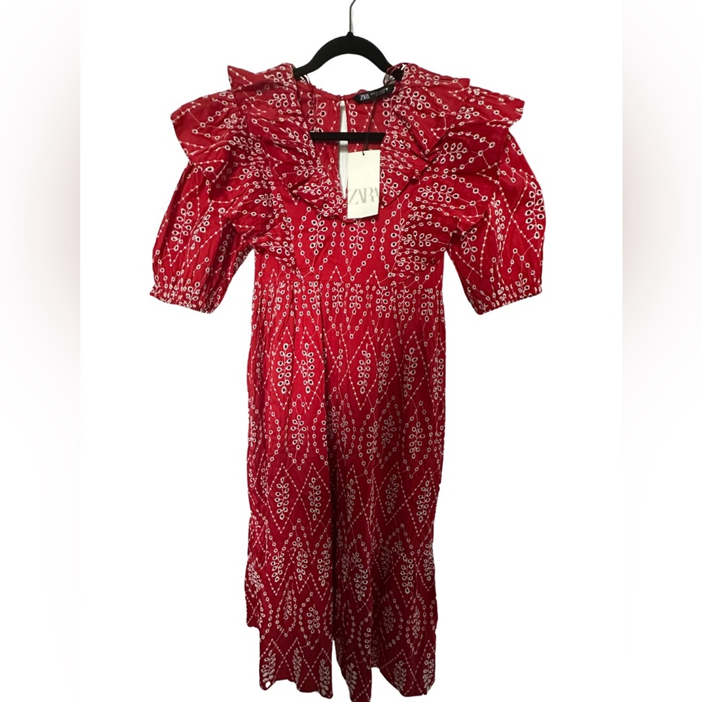 Zara Red Floral Dress